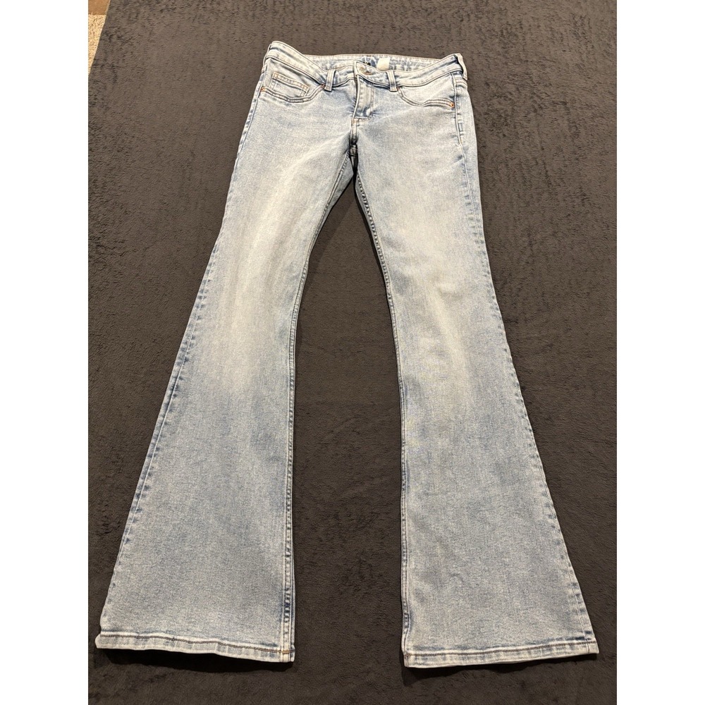 Divided H&M Flare Jeans Size 8 Light Wash Denim Pants